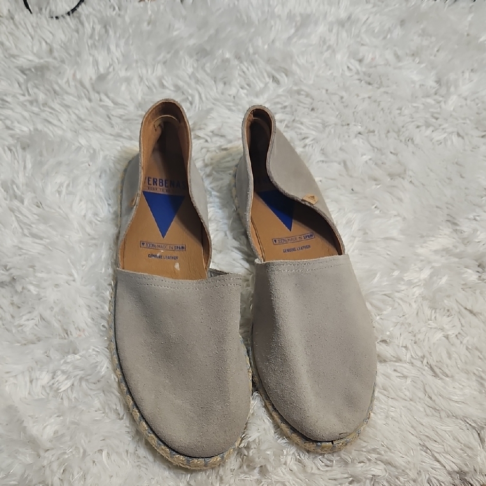 VERBENAS Espadrille Flats Suede Leather Slip On Loafers Casual‎ Shoes, Eu 41
